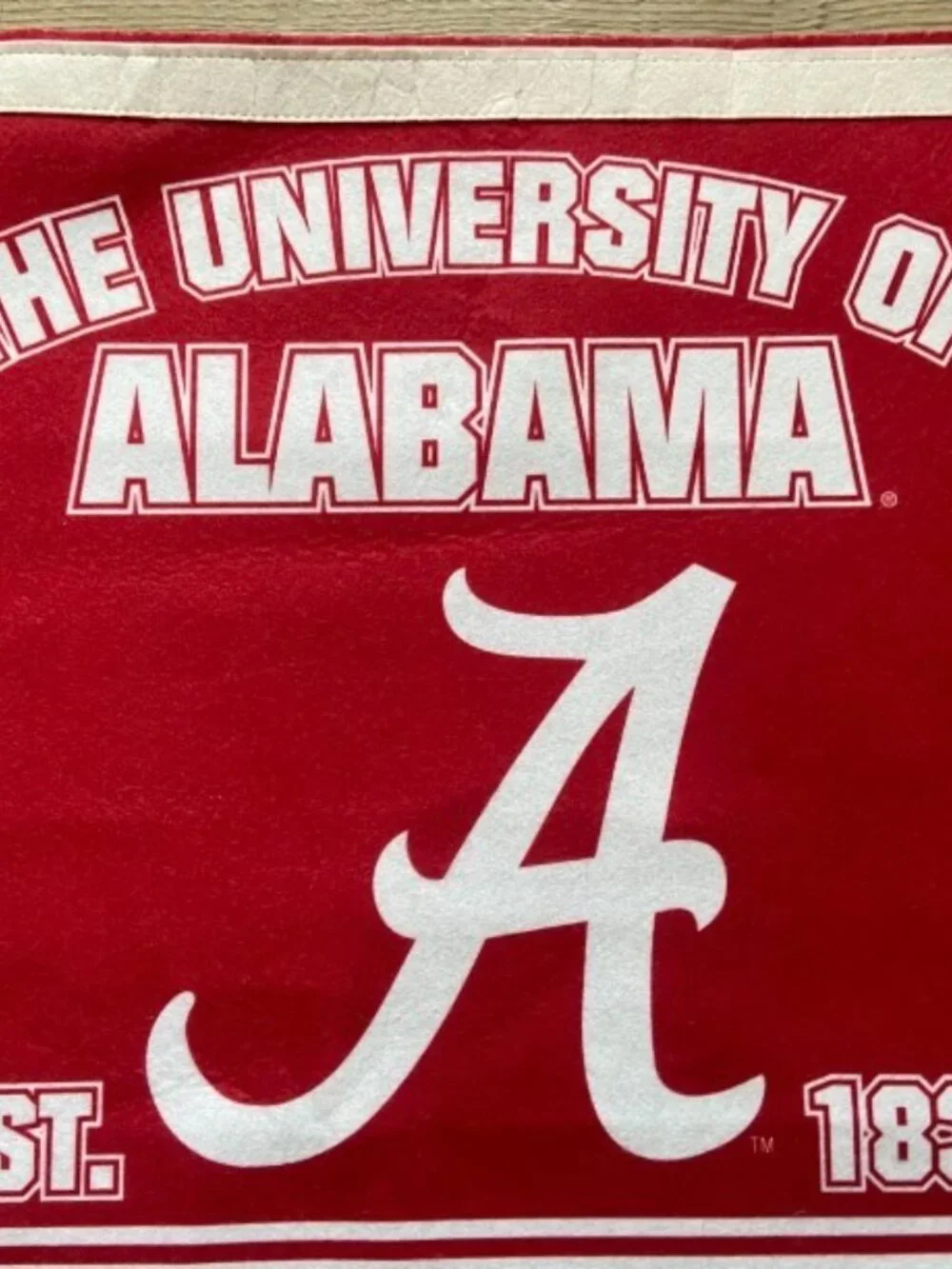 WinCraft University Of Alabama Crimson Roll Tide NCAA Felt Wall Banner Red 26x17